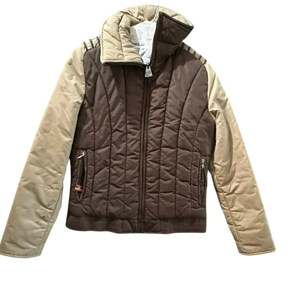 Vintage Robbe Ski jacket Brown & Beige Lightweight Quilted Jacket size small